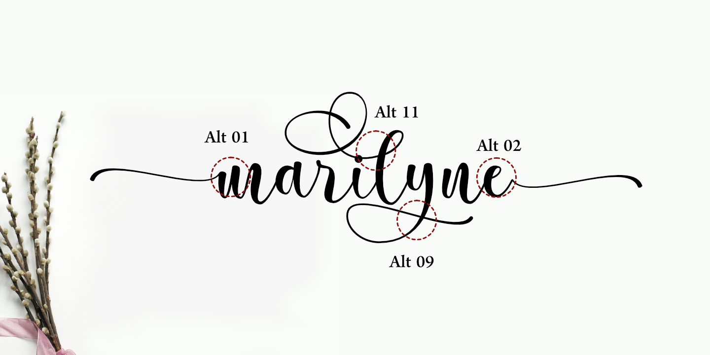 Beispiel einer Marilyne Regular-Schriftart